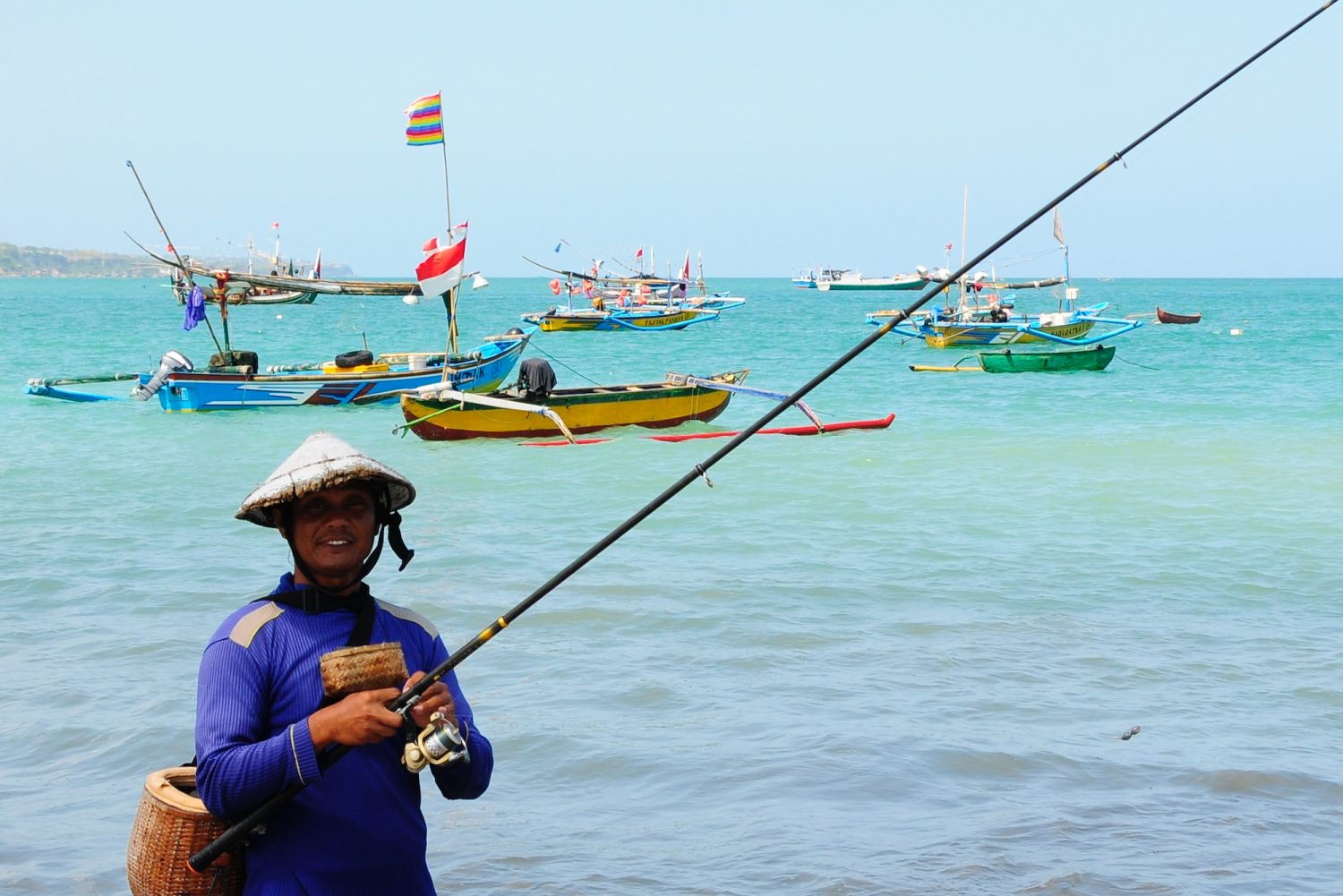 A Fisherman at Dawn in Bali